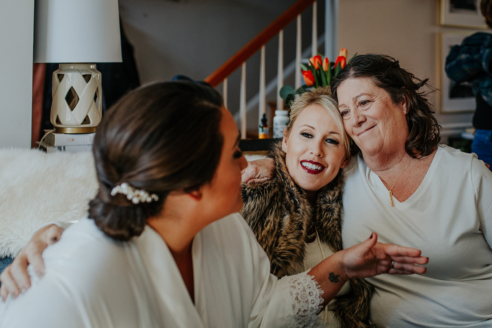 a quiet special moment during a wedding day getting ready