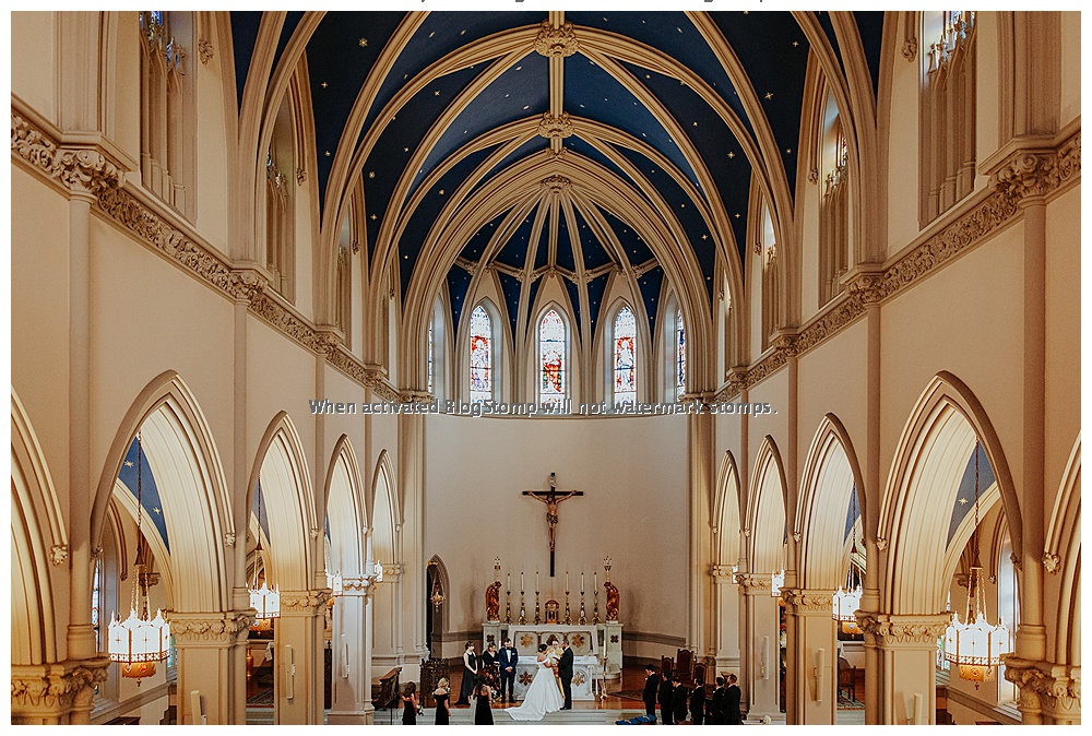 catholic wedding ceremony at St. Joseph's church in Washington DC.