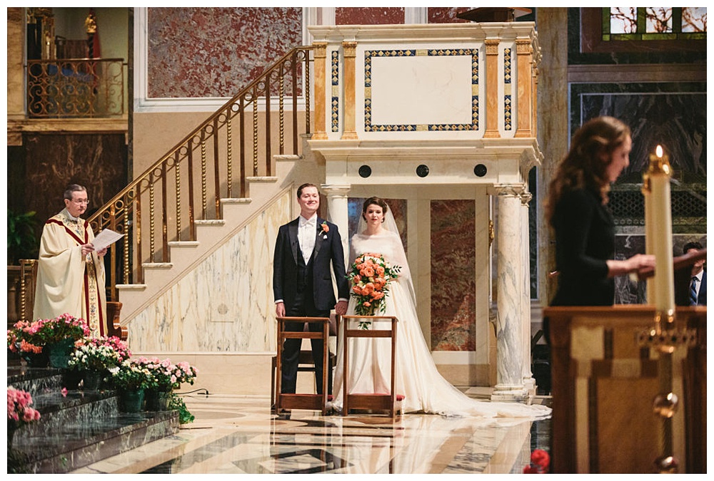 wedding ceremony at St. Matthew's Cathedral in DC