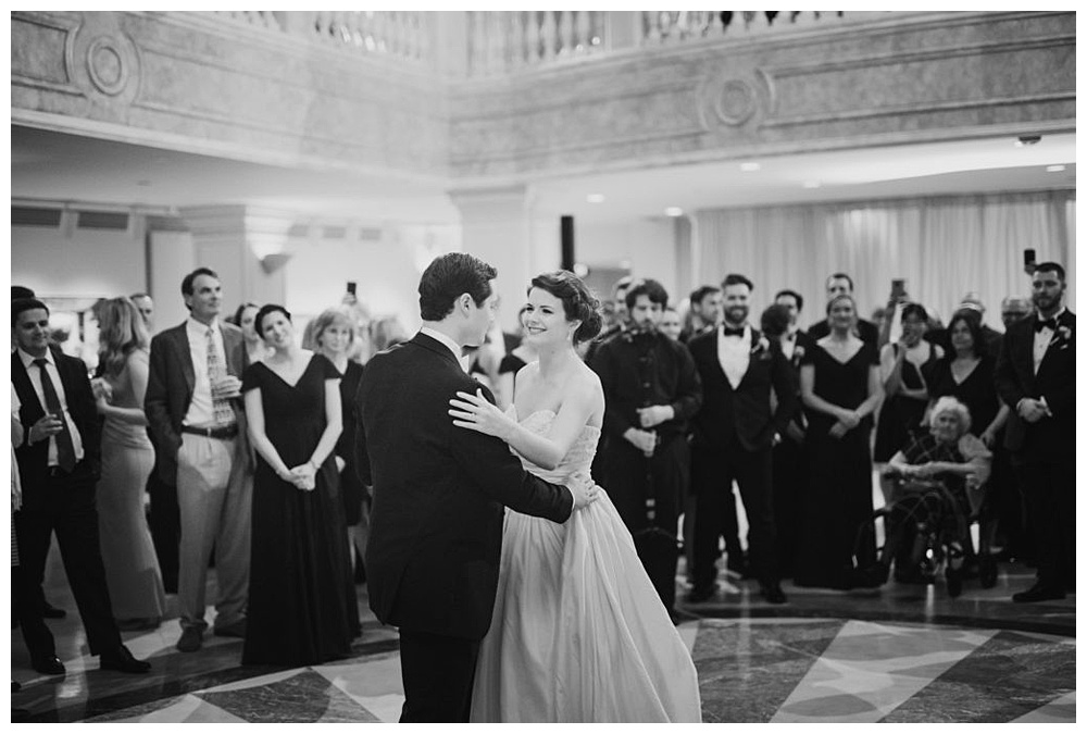 Couple's first dance at National Museum of Women in the Arts, a premier DC venue