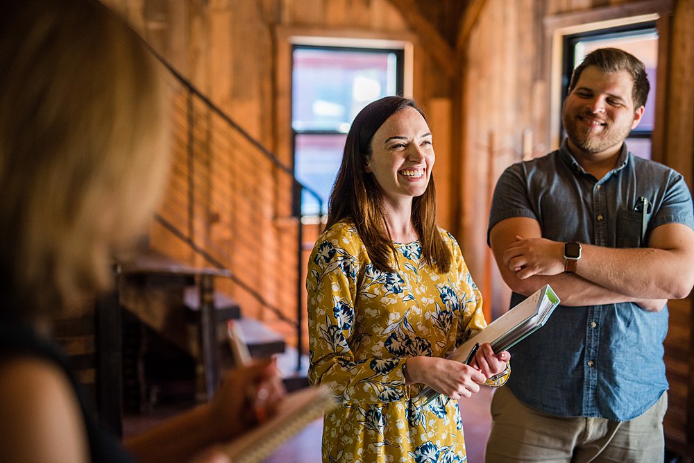 couple talking about their wedding plans at Northern Virginia winery.