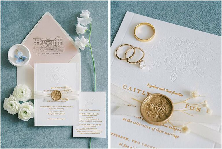 letterpress wedding invitation designed by the bride