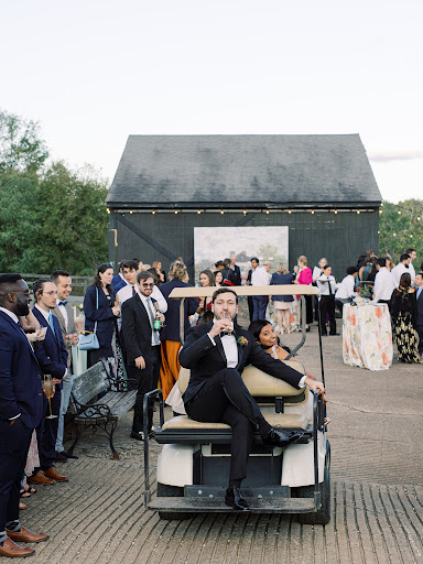 golf cart wedding exit